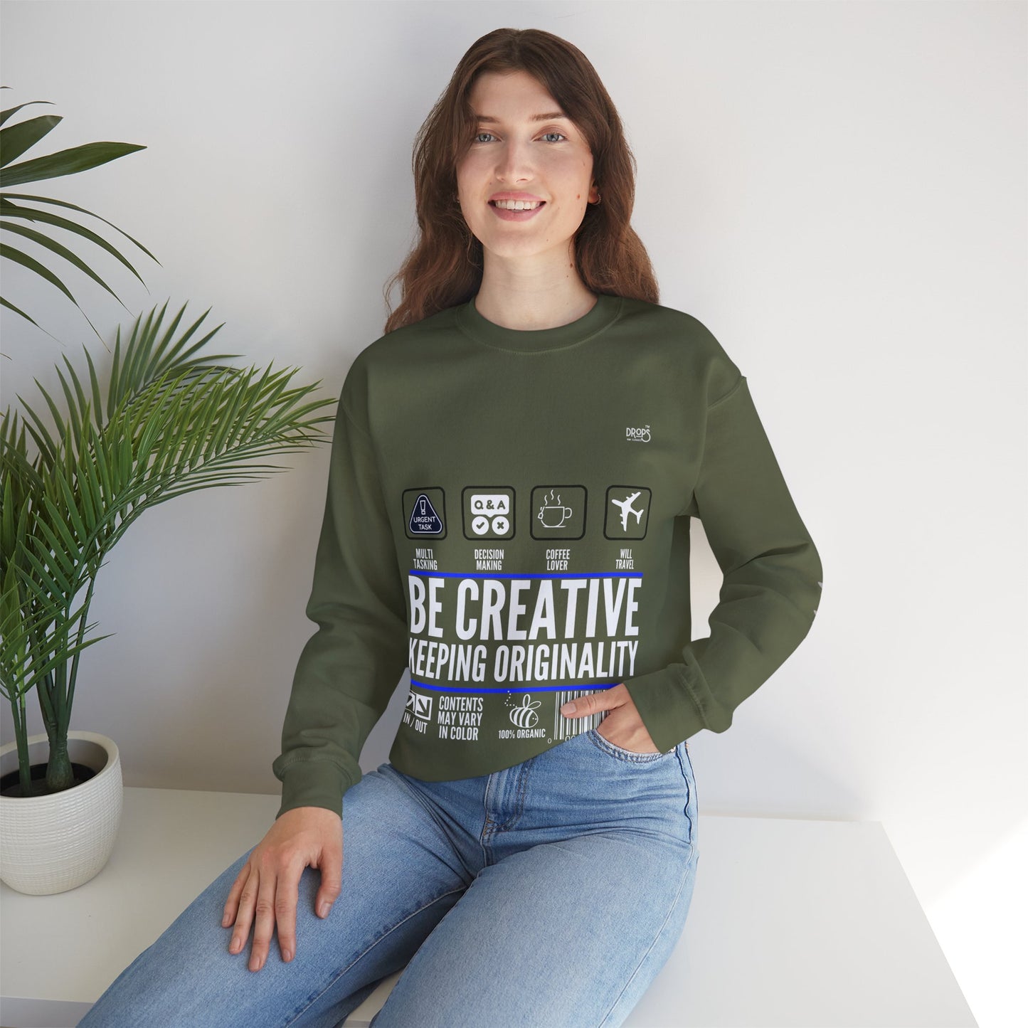 Unisex Heavy Blend™ Crewneck Sweatshirt_ N2 Sports Series UHBCSS PT2WW004_ Limited Edition 'DROPS' Brand Sweatshirt by WesternWaves: