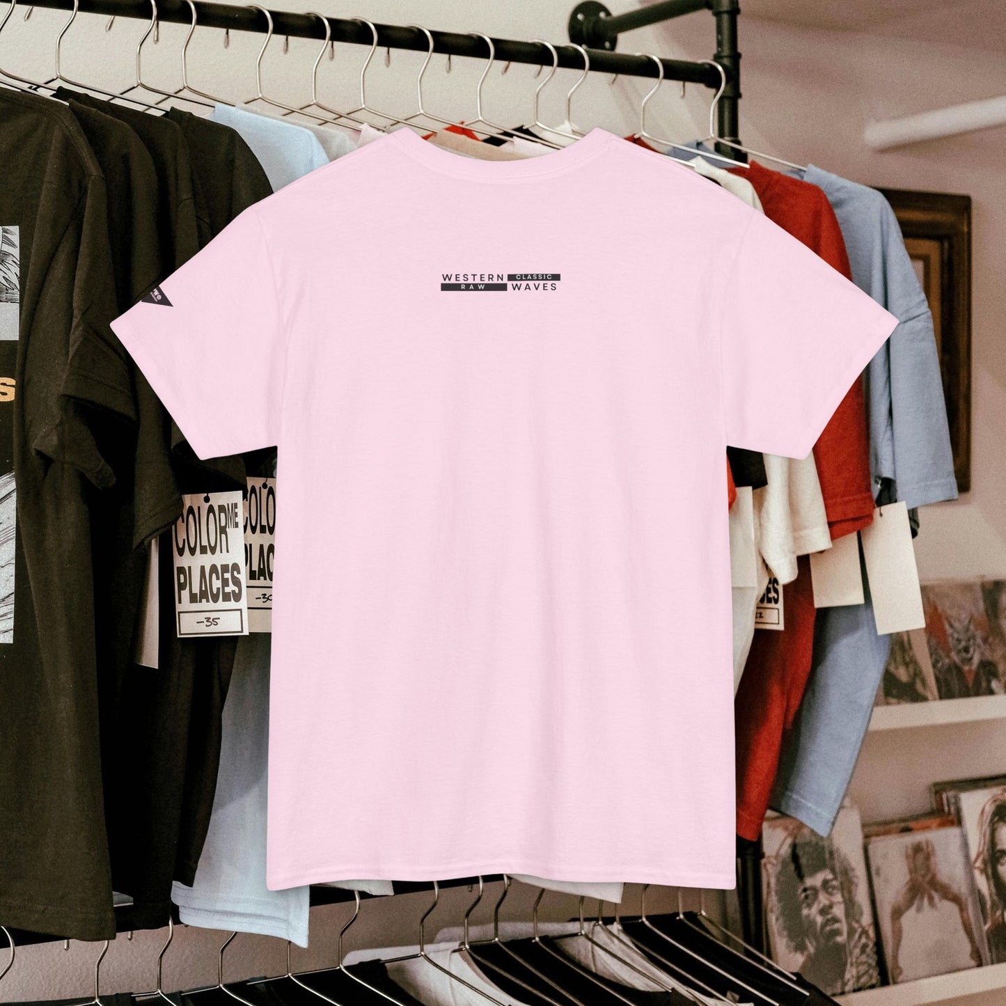 Unisex Heavy Cotton Tee_ Crafted from premium 100% cotton_ N2* Series UHCT PT2WV008_ Limited Edition Epitome of Comfort & Durability by WesternWaves: