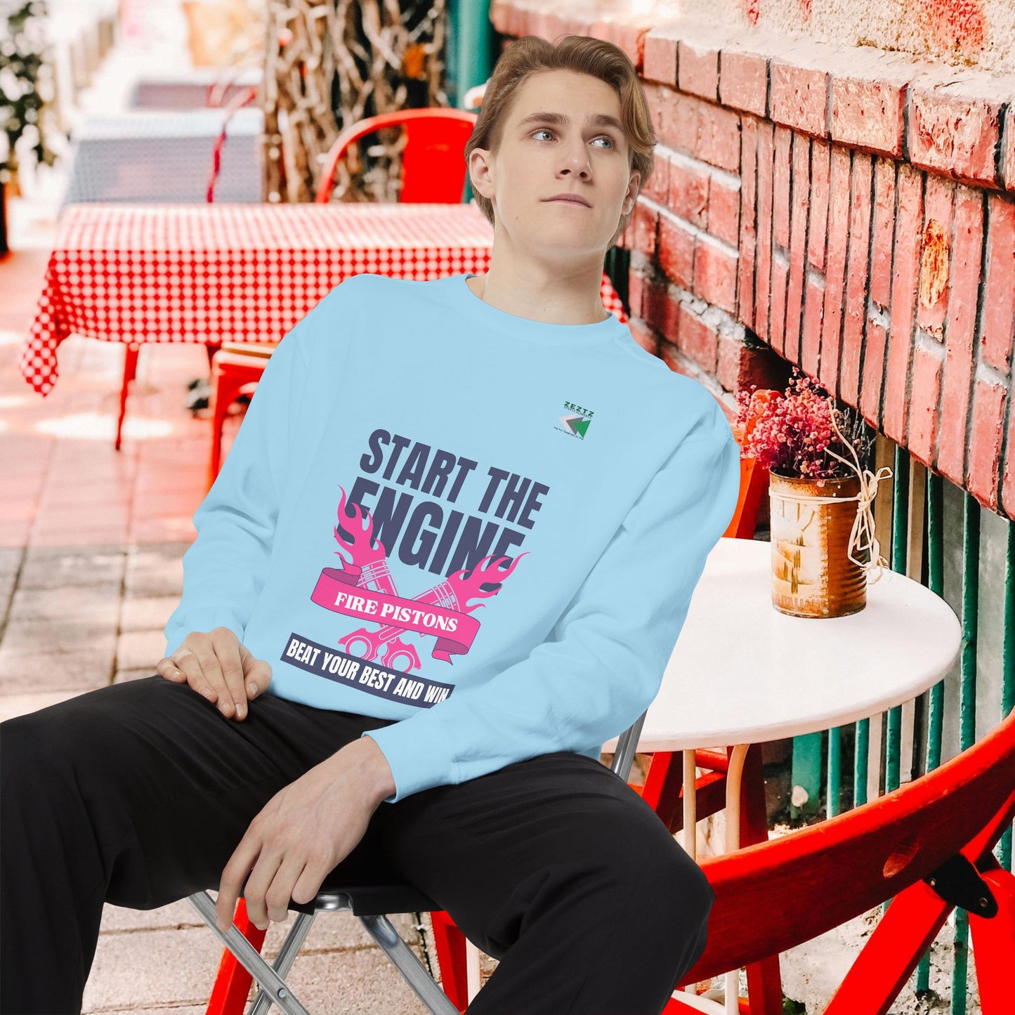 Unisex Garment-Dyed Sweatshirt_ N2 Series USGDSS PT2WW002_ Limited Edition Masterpiece of ‘ZeztZ’ Sports Brand _ Luxury & Casual Comfort by WesternWaves: