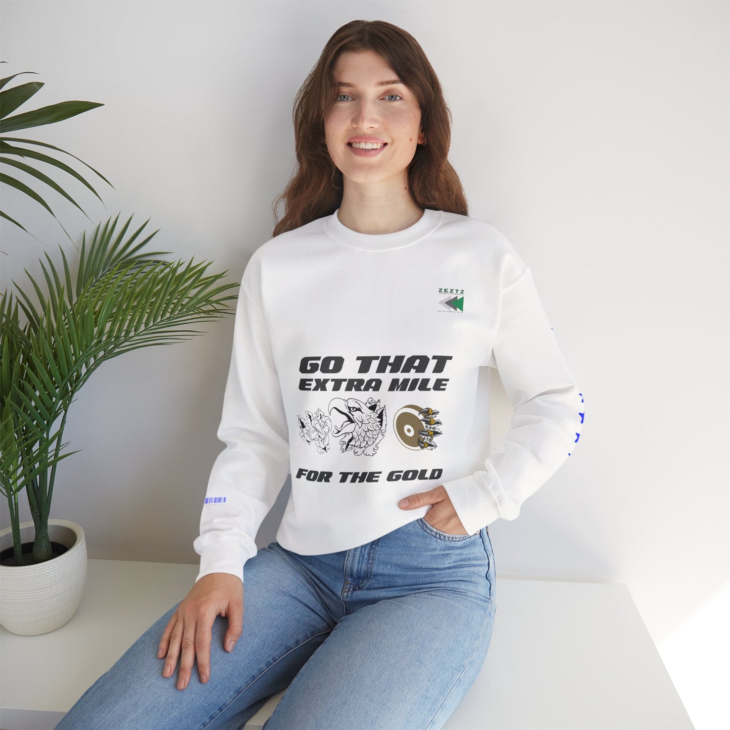 Unisex Heavy Blend™ Crewneck Sweatshirt_ N2 Sports Series UHBCSS PT2WW005_ Limited Edition ‘Zeztz’ Brand Sports Elements by WesternWaves: