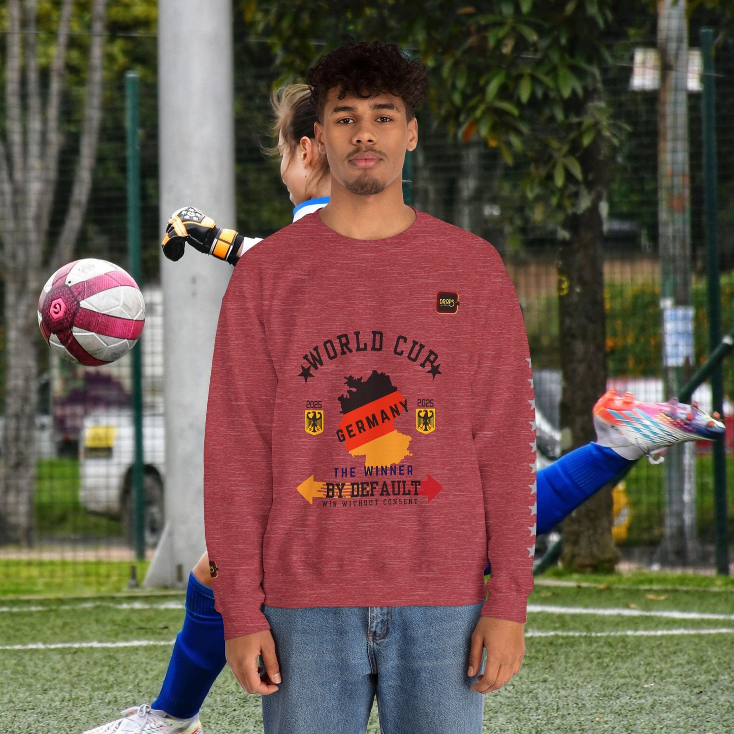 Unisex Sweatshirt_ N7+ Series USSS PT2WW001_ Germany The Winner by Default_ Limited Edition by WesternWaves: