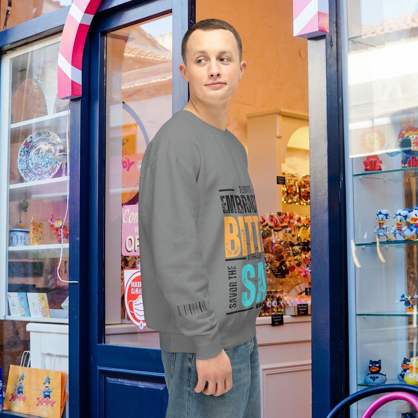 Unisex Lightweight Crewneck Sweatshirt_ N2 Series ULWCSS PT2WW005_Limited Edition Unparalleled Quality by WesternWaves:
