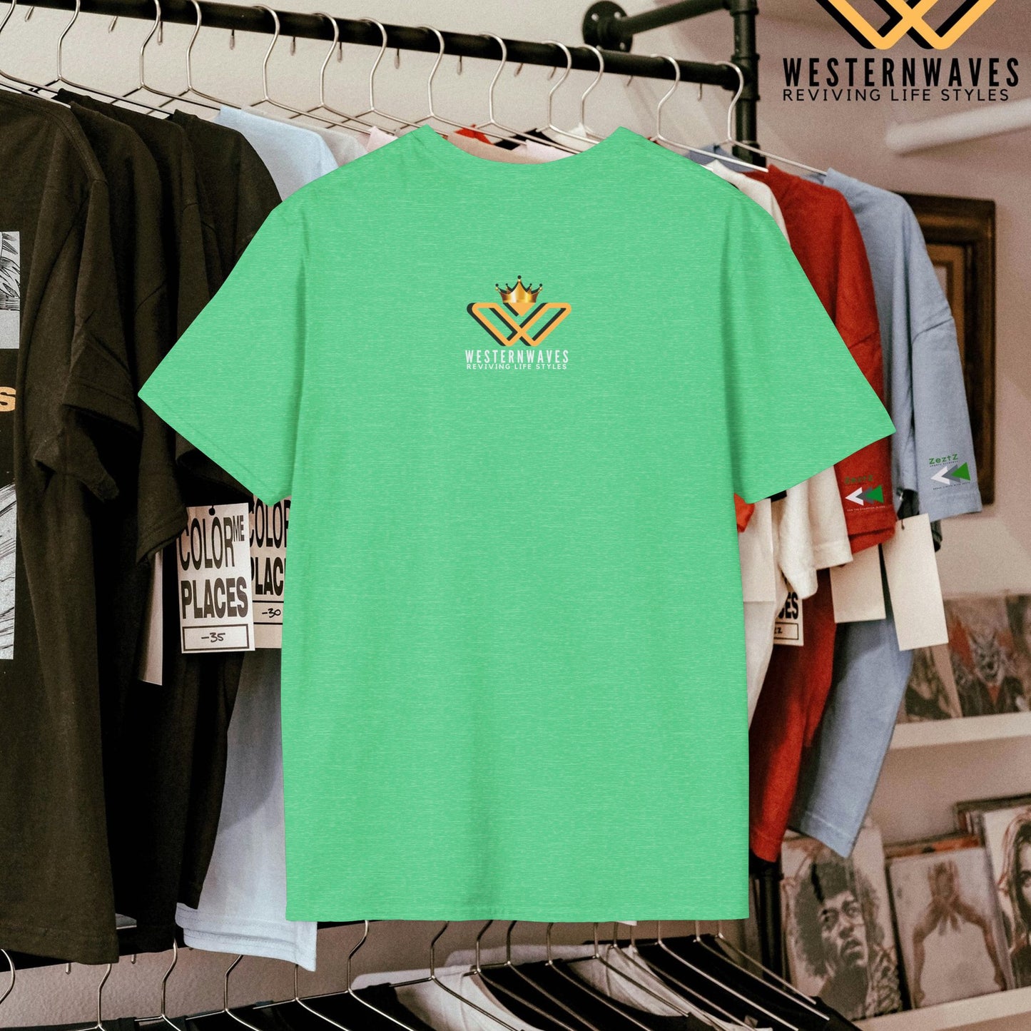 Unisex Softstyle T-Shirt_ N3+ Series USSTS FT2WW004_ Redefine Relaxation Limited Edition by WesternWaves:
