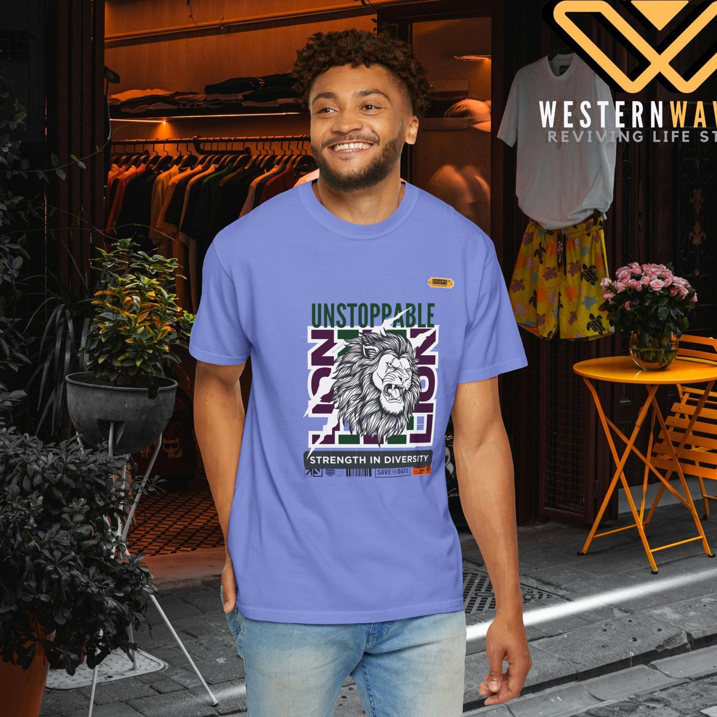 Unisex Garment-Dyed T-Shirt_ 26 June 2025_ Limited Edition Strength in Diversity by WesternWaves: