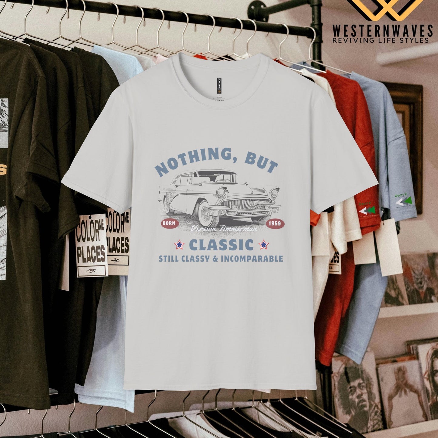 Unisex Softstyle T-Shirt_ N3+ USSTS FT2WW005_ Redefine Relaxation Limited Edition by WesternWaves: