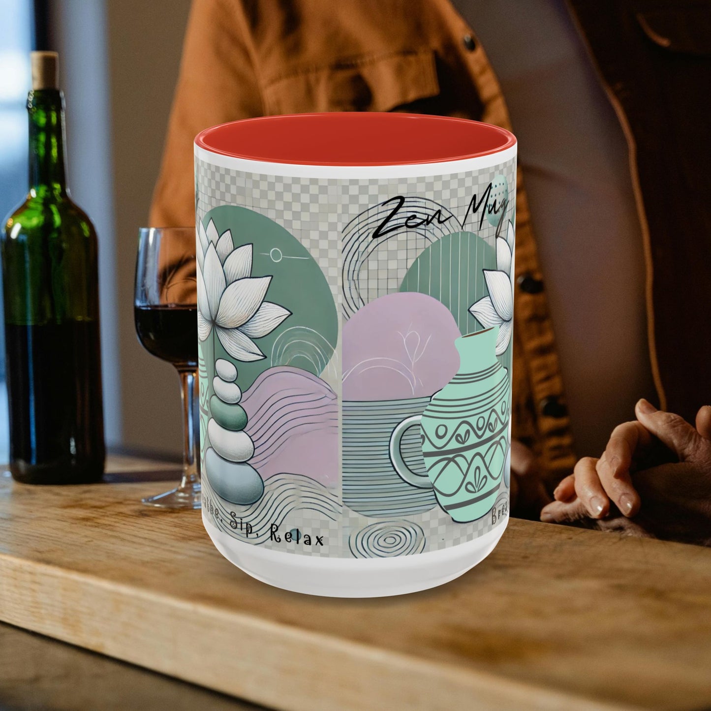 Accent Coffee Mug (11, 15oz) _ N3+ Series ACMUG PT2WW006_ Limited Edition Blend Style & Functionality by WesternWaves: