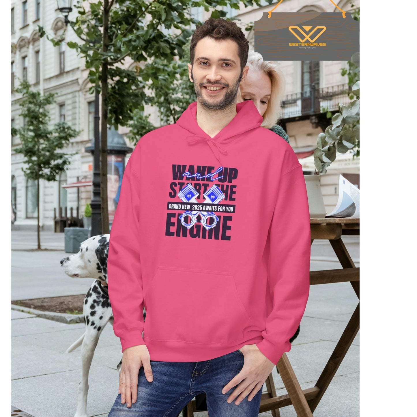 Unisex Midweight Softstyle Fleece Hoodie_ N3+ Series USMWSSFH PT2WW010_ Limited Edition Luxuriously Soft 100% Cotton Face by WesternWaves: