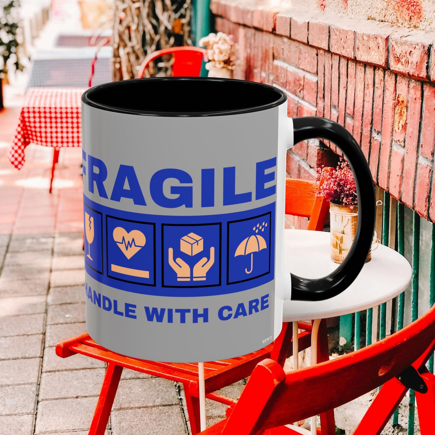Accent Coffee Mug 11, 15oz_ N2+ Series ACM11OZ PT2WW006_ Vibrant Limited Edition Design by WesternWawes: