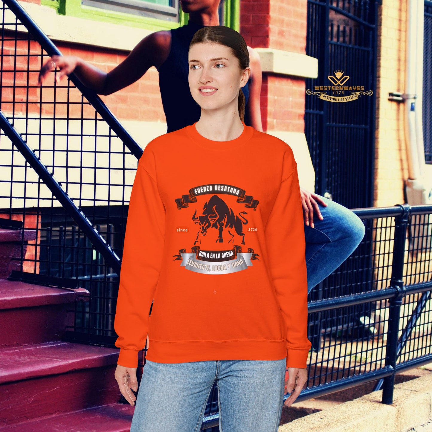 Unisex Heavy Blend™ Crewneck Sweatshirt_ N3+ Series UHBCSS PT2WW038_ Limited Edition Pure Luxury By WesternWaves: