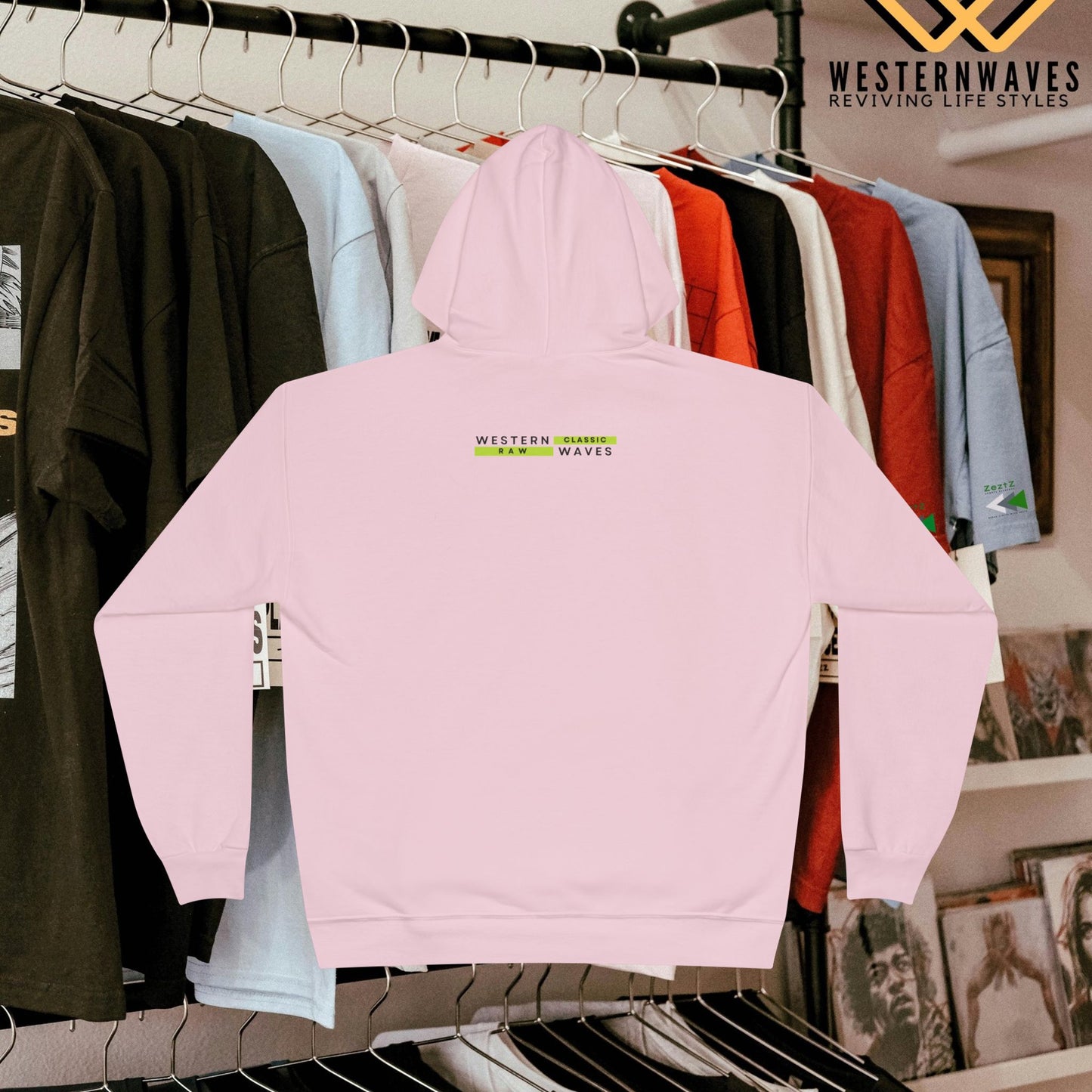 Unisex EcoSmart® Pullover Hoodie Sweatshirt_ N3+ Series USESPOHSS PT2WW001_ Limited Edition Perfect Blend of Comfort, Style, & Sustainability by WesternWaves: