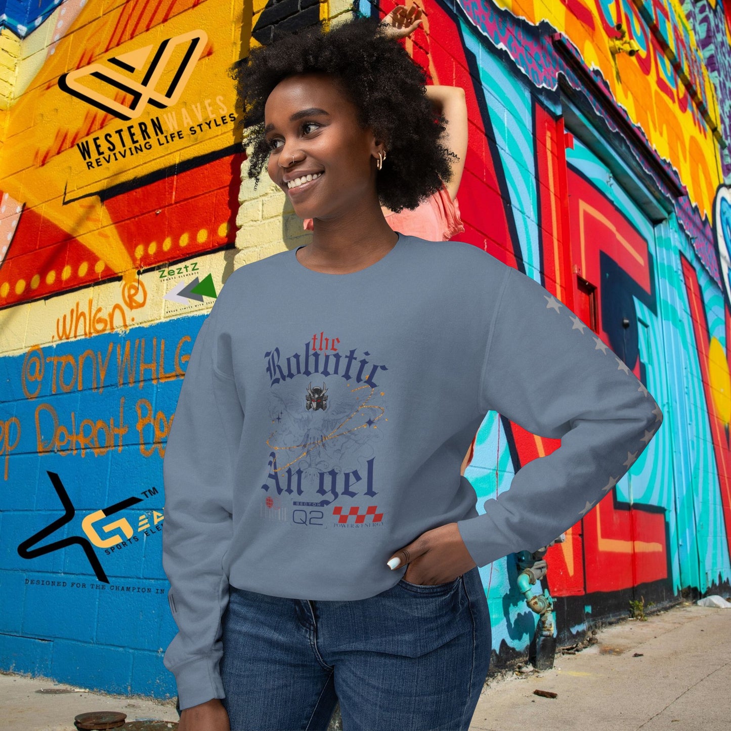Unisex Lightweight Crewneck Sweatshirt_ N3+ Series ULWCSS PT2WW012_ Limited Edition Unparalleled Quality by WesternWaves:
