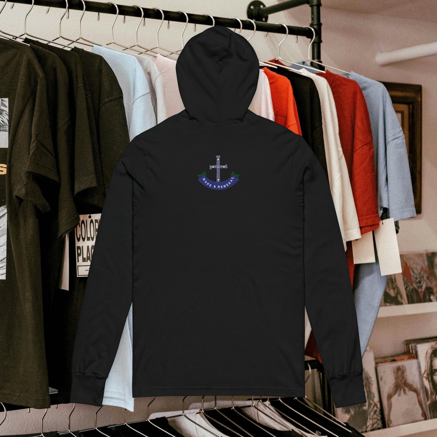 Unisex Hooded Long Sleeve Tee_ N7+ Series USHLSTEE PT2WW_001_ Limited Edition Inspirational Design by WesternWaves:
