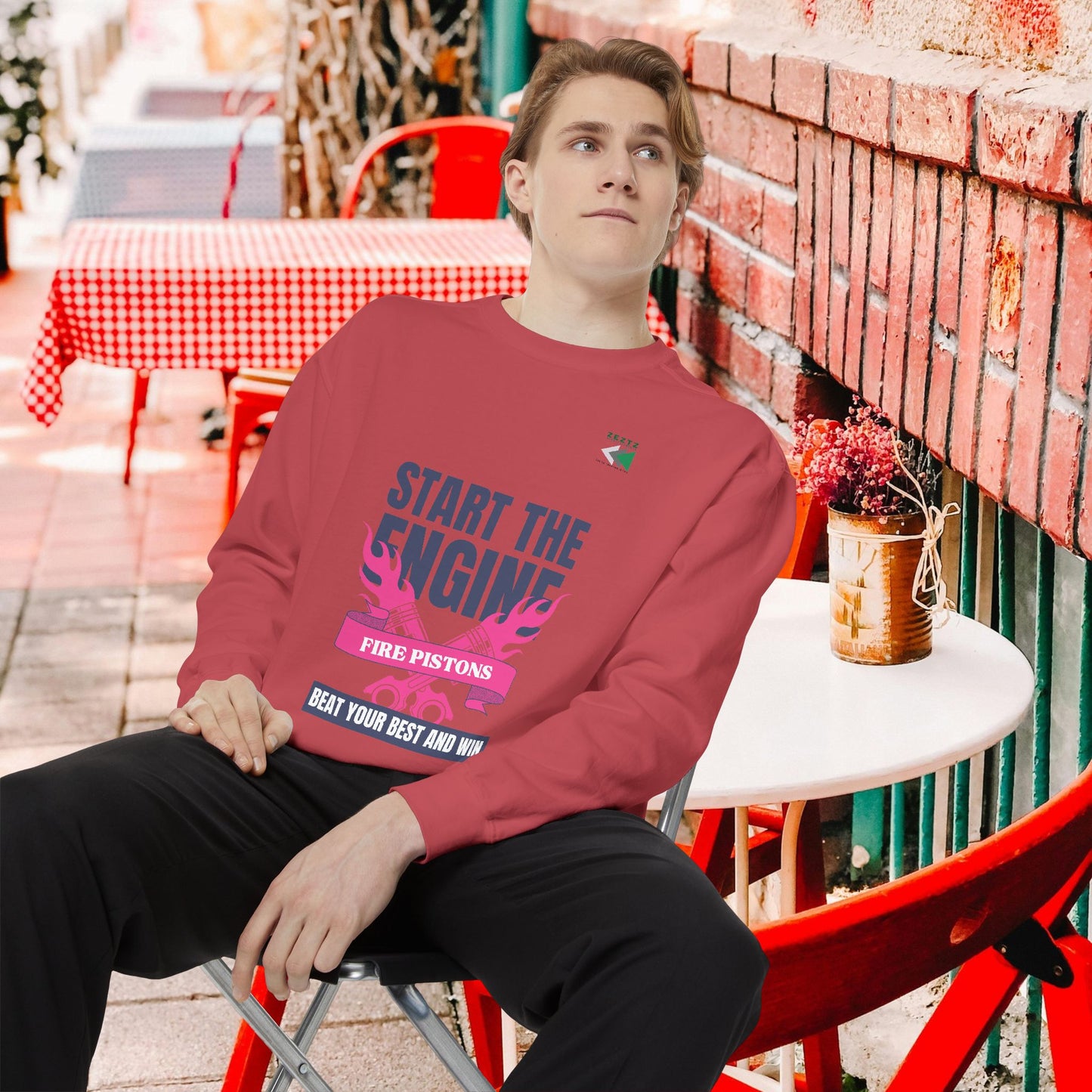 Unisex Garment-Dyed Sweatshirt_ N2 Series USGDSS PT2WW002_ Limited Edition Masterpiece of ‘ZeztZ’ Sports Brand _ Luxury & Casual Comfort by WesternWaves:
