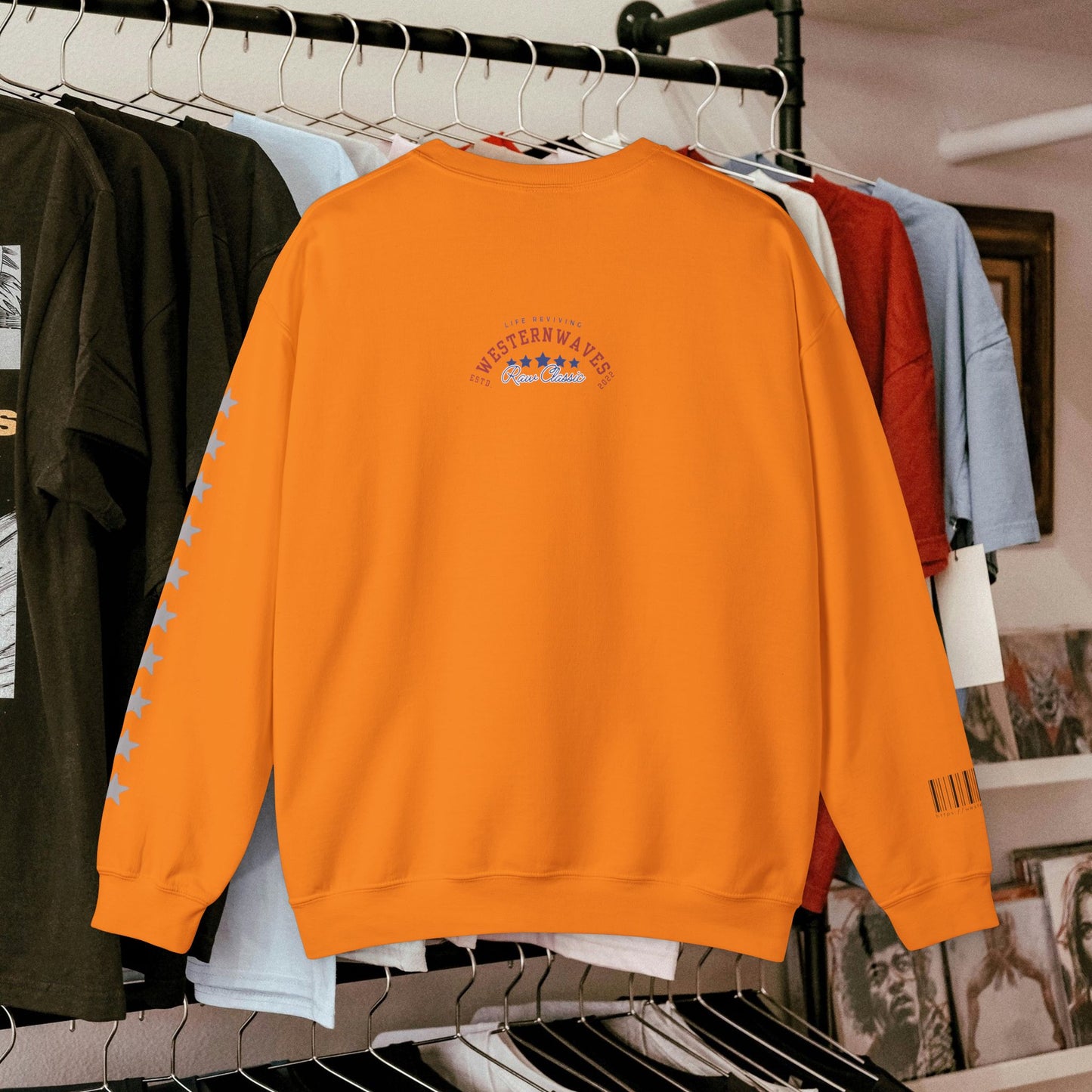 Unisex Heavy Blend™ Crewneck Sweatshirt_ N2+ Series UHBCSS PT2WW003_ Limited Edition Pure Luxury by WesternWaves: