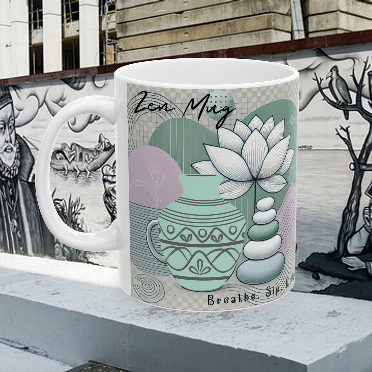 Ceramic Mug, (11oz, 15oz)_ N3+ Series CM10OZ&15OZ PT2WW002_ Limited Edition by WesternWaves: