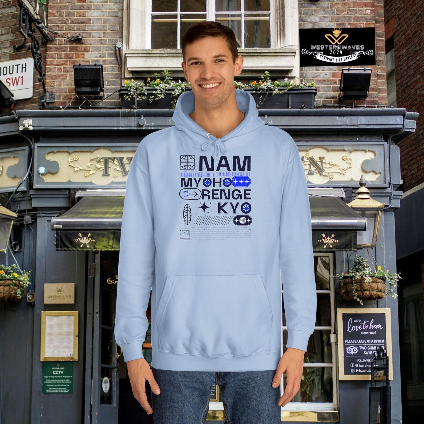 Unisex College Hoodie_ N2+ Series USCH PT2WW005_ Limited Edition Timeless Unisex Design by WesternWaves: