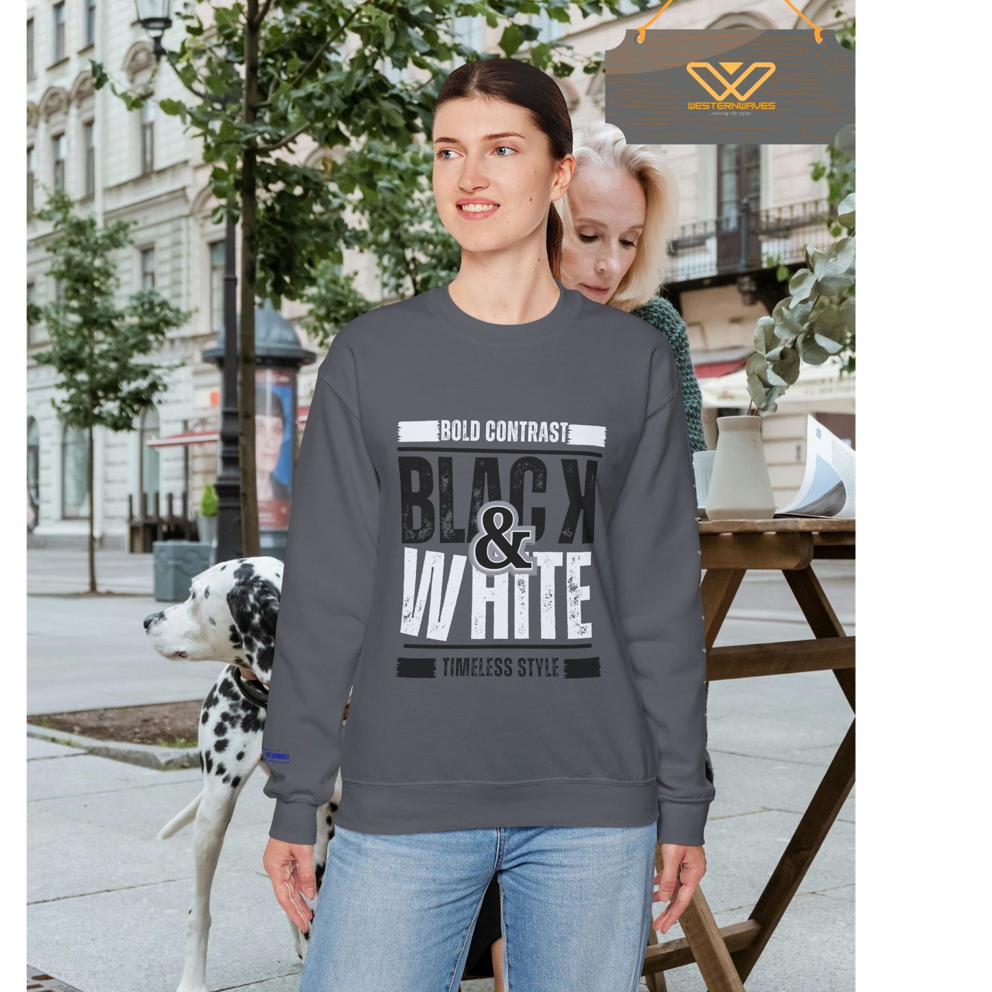 Unisex Heavy Blend™ Crewneck Sweatshirt_ N+ Series UHBCSS PT2WW028_ Limited Edition by WesternWaves: