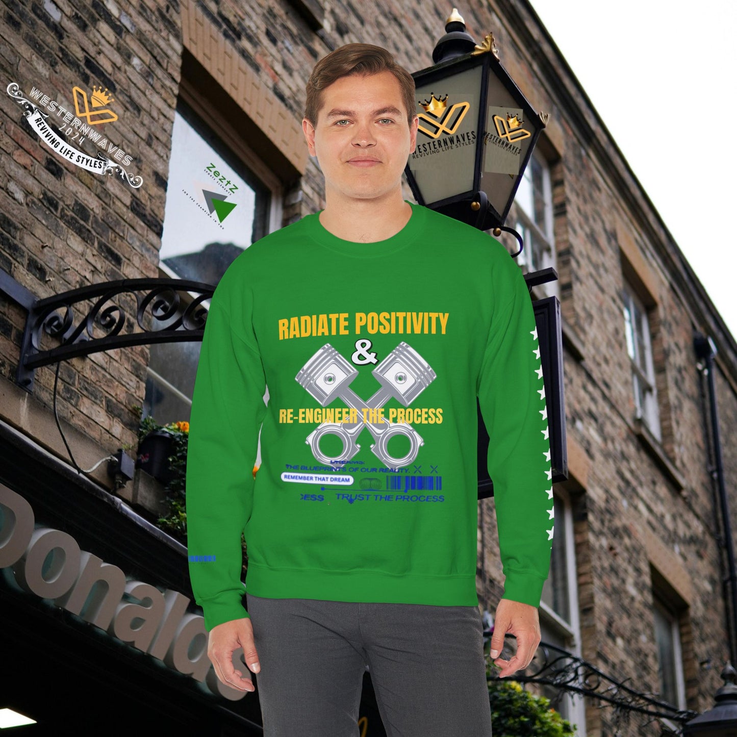 Unisex Heavy Blend™ Crewneck Sweatshirt_ N3+ Series UHBCSS PT2WW005_ Limited Edition Pure Luxury By WesternWaves: