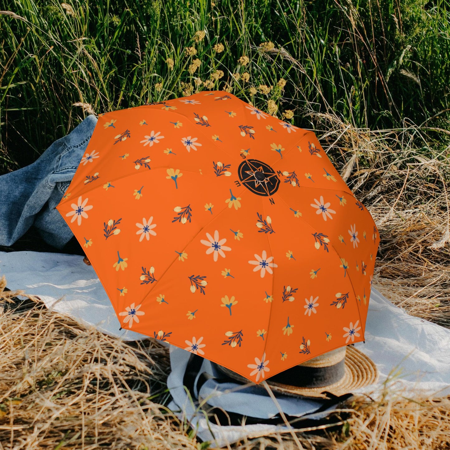 Semi-Automatic Foldable Umbrella _ Series N7+ SAFUMBRELLA PT2WW001_ Limited Edition Vibrant Design by WesternWaves: