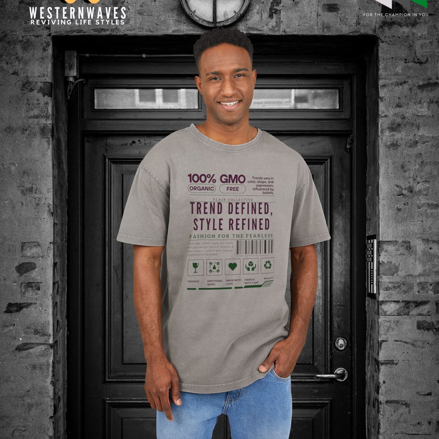 Men's Acid Washed Heavy Oversize Tee_ N3+ Series MAWHOSIZEDTEE PT2WW001_ Limited Edition Irresistible Cool Stuff by WesternWaves:
