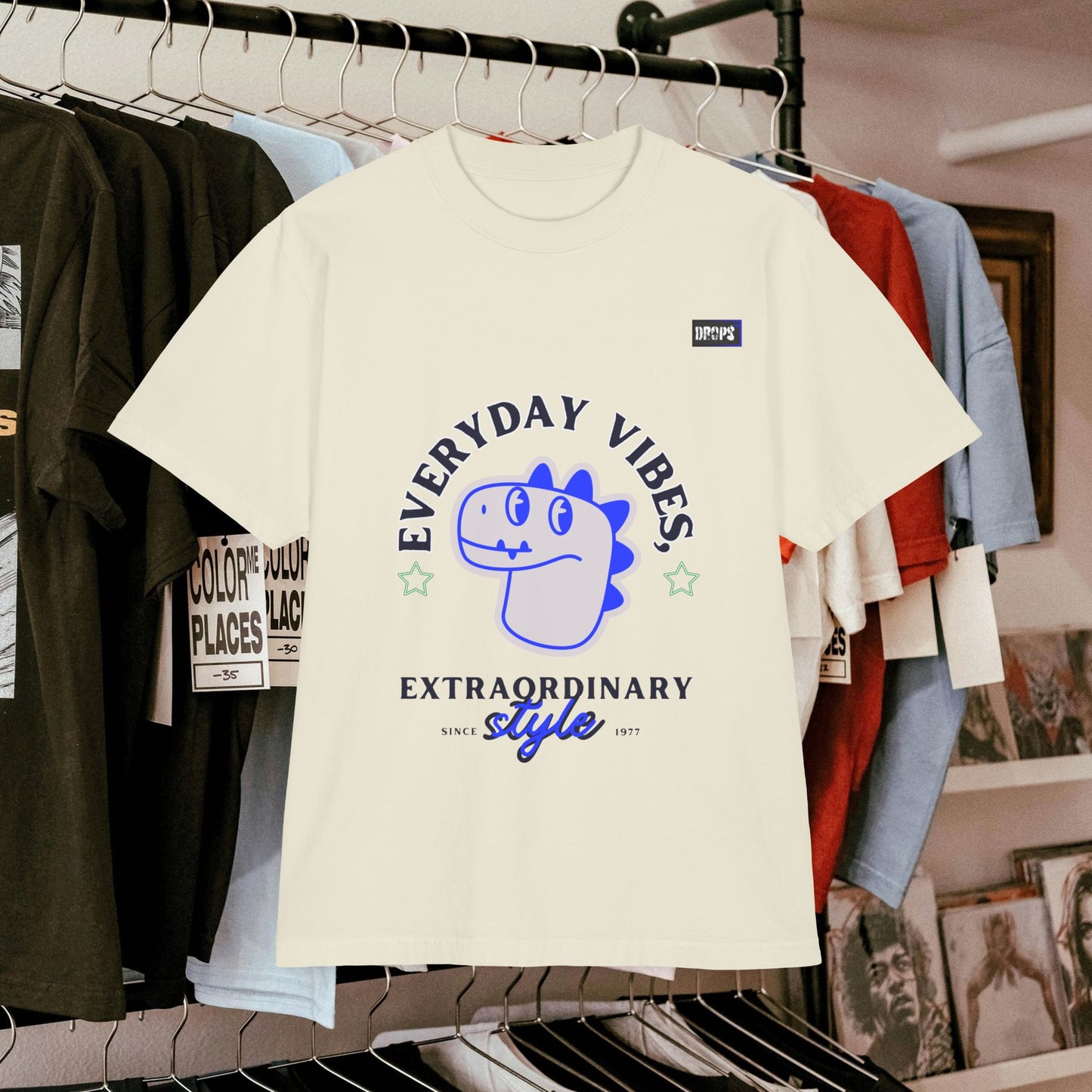 Unisex Garment-Dyed Tee_ N7* Series USGDTEE PT2WW001_ Limited Edition Vibrant T-shirt by WesternWaves: