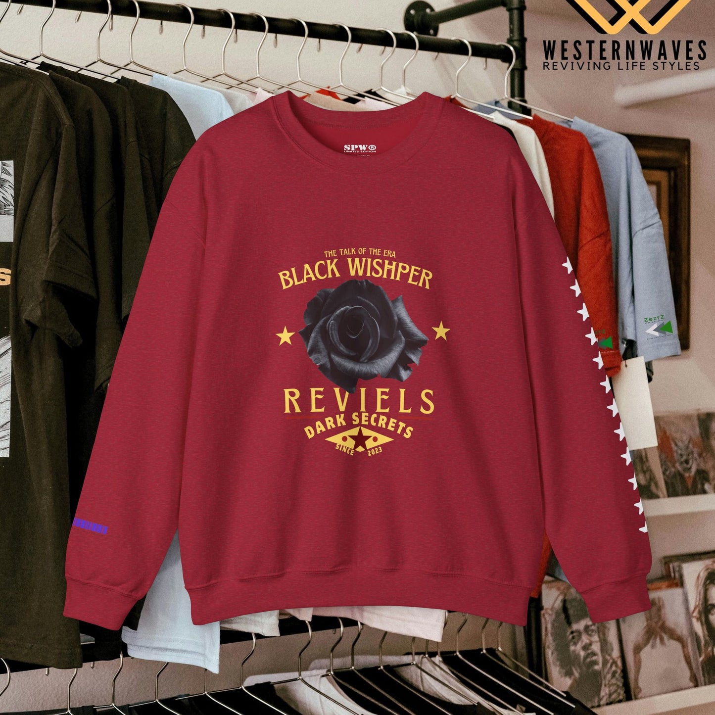 Unisex Heavy Blend™ Crewneck Sweatshirt_ N3+ Series UHBCSS PT2WV011_ Limited Edition Pure Luxury by WesternWaves: