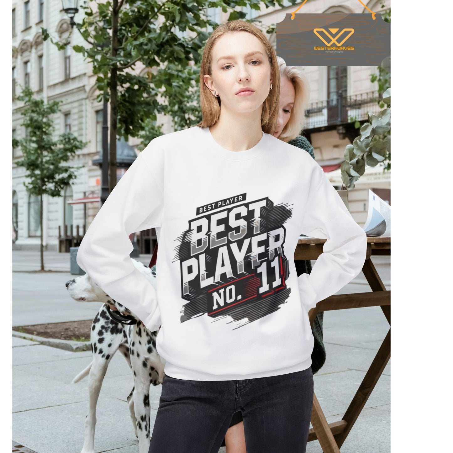 Unisex Midweight Softstyle Fleece Crewneck Sweatshirt_ N2+ Series USMWSSFCNSS PT2WW011_ Limited Edition Stylish Eco-conscious Raw Classic by WesternWaves: