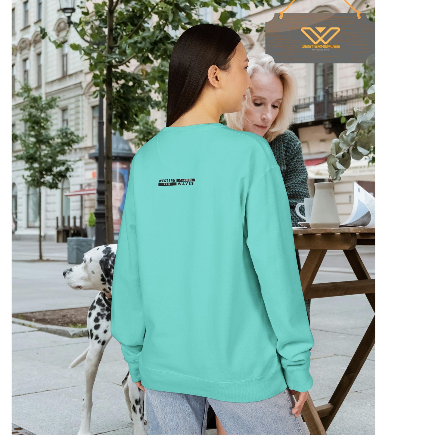 Unisex ComfortWash® Garment Dyed Crewneck Sweatshirt_ N7* Series USCGDCNSS PT2WW001_ Limited Edition Comfort & Retro Flair by WesternWaves: