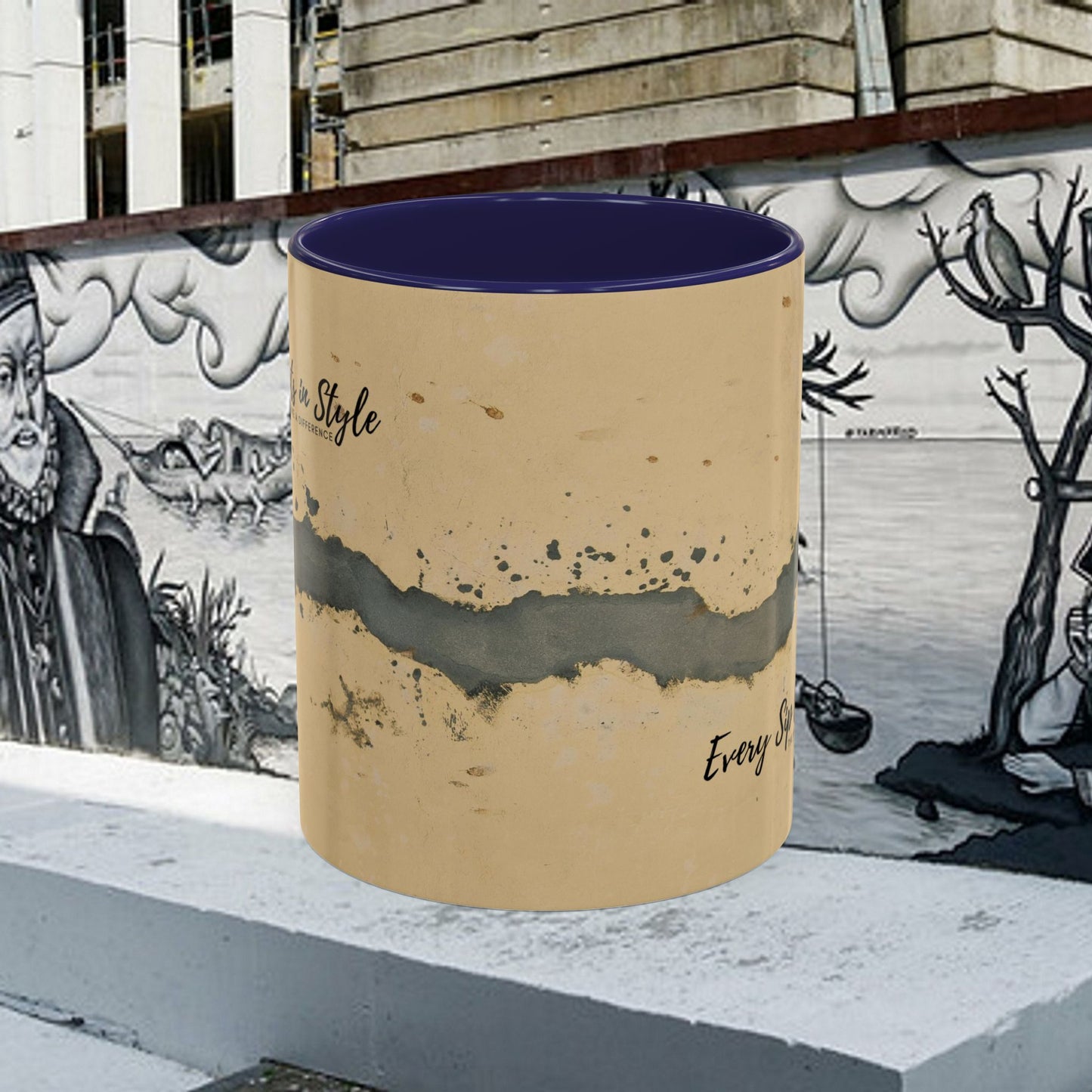 Accent Coffee Mug (11, 15oz) _ N3+ Series ACMUG PT2WW005_ Limited Edition Blend Style & Functionality by WesternWaves:
