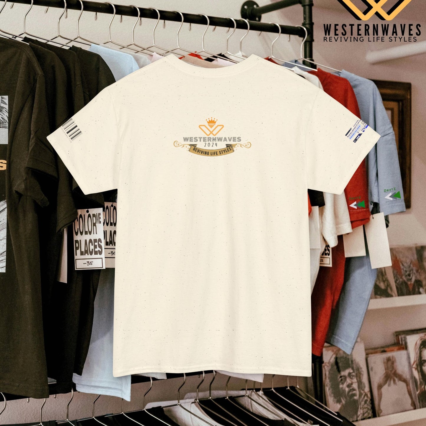 Unisex Heavy Cotton Tee_ Crafted from premium 100% cotton_ N3+ Series UHCT PT2WW012_ Limited Edition Maximum Comfort by WesternWaves: