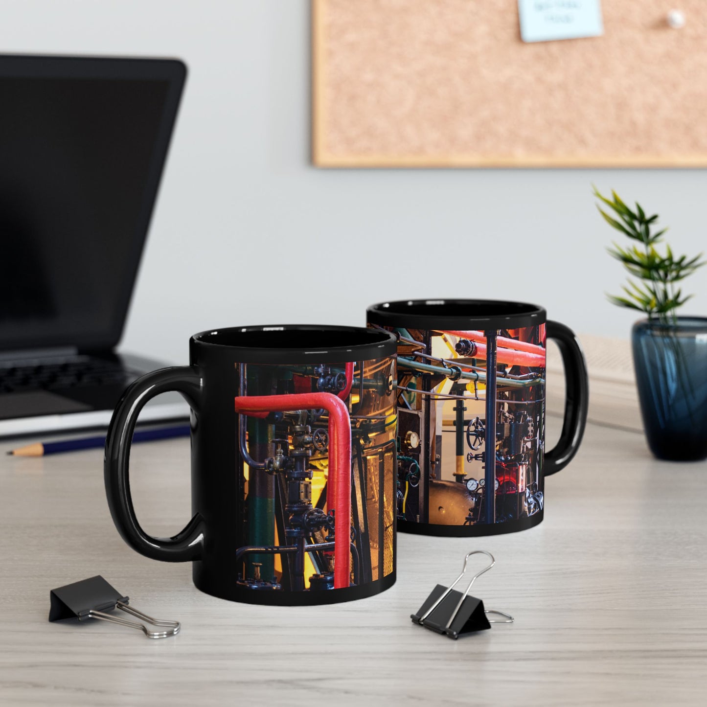 Black Mug (11oz, 15oz) _ N3+ Series CBM PT2WW007_ Limited Edition Statement Piece by WesternWaves: