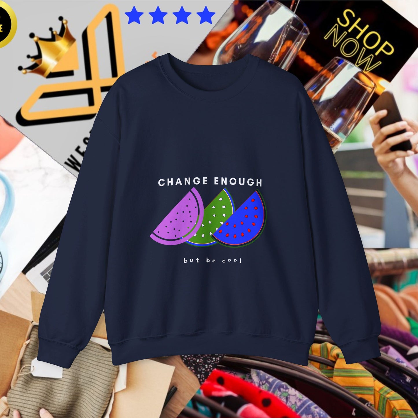 Unisex Heavy Blend™ Crewneck Sweatshirt_ N2+ Series UHBCSS PT2WW003_L imited Edition Pure Luxury for Every Occasion by WesternWaves:
