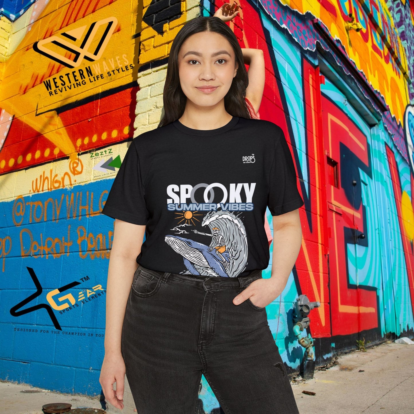 Spooky Summer Vibes Unisex Organic T-Shirt - Eco-Friendly Graphic Tee_ 09 May 2025_ 002