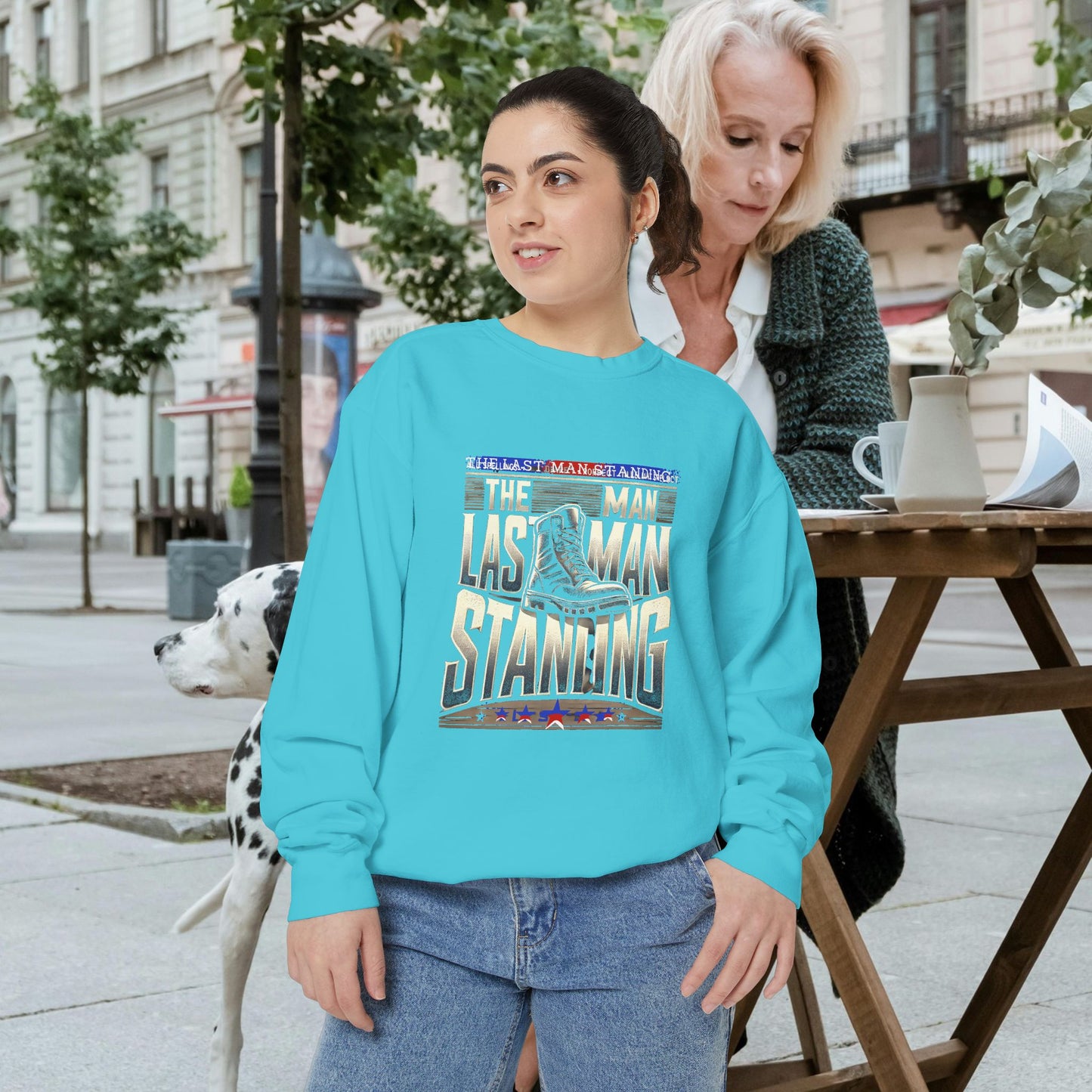 Unisex Garment-Dyed Sweatshirt _ N3+ Series GDSS PT2WW001_ Limited Edition of Both Fashion & Comfortby WesternWaves: