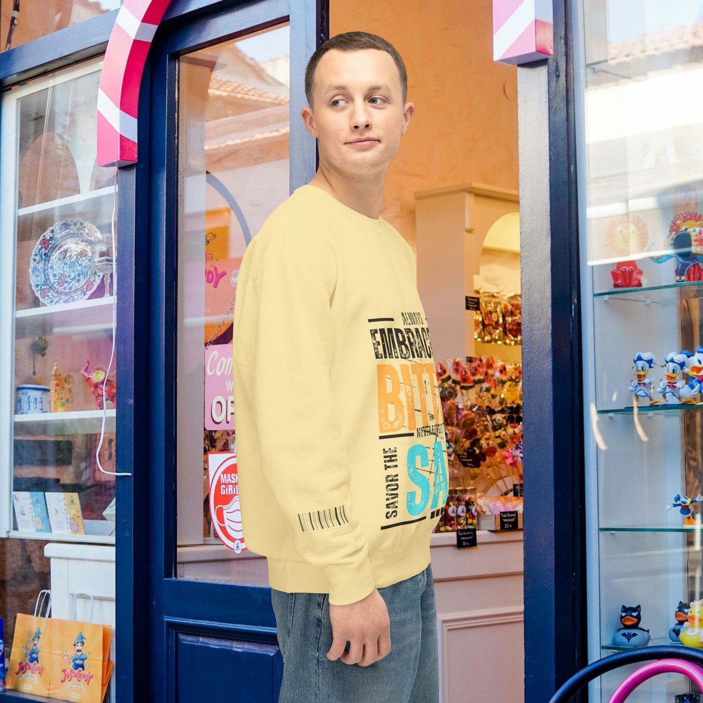 Unisex Lightweight Crewneck Sweatshirt_ N2 Series ULWCSS PT2WW005_Limited Edition Unparalleled Quality by WesternWaves: