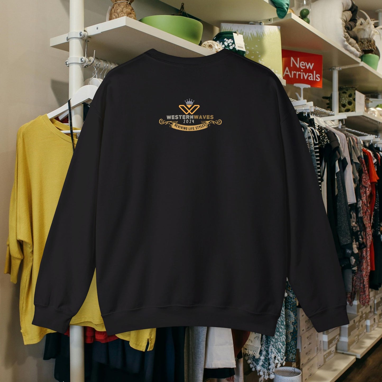 Unisex Heavy Blend™ Crewneck Sweatshirt_ N2+ Series UHBCSS PT2WW024_ Limited Edition Pure Luxury for Every Occasion by WesternWaves: