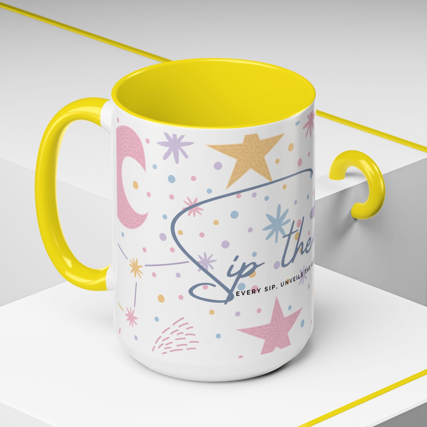Accent Coffee Mug (11, 15oz) _ N3+ Series ACMUG PT2WW007_ Limited Edition Blend Style & Functionality by WesternWaves: