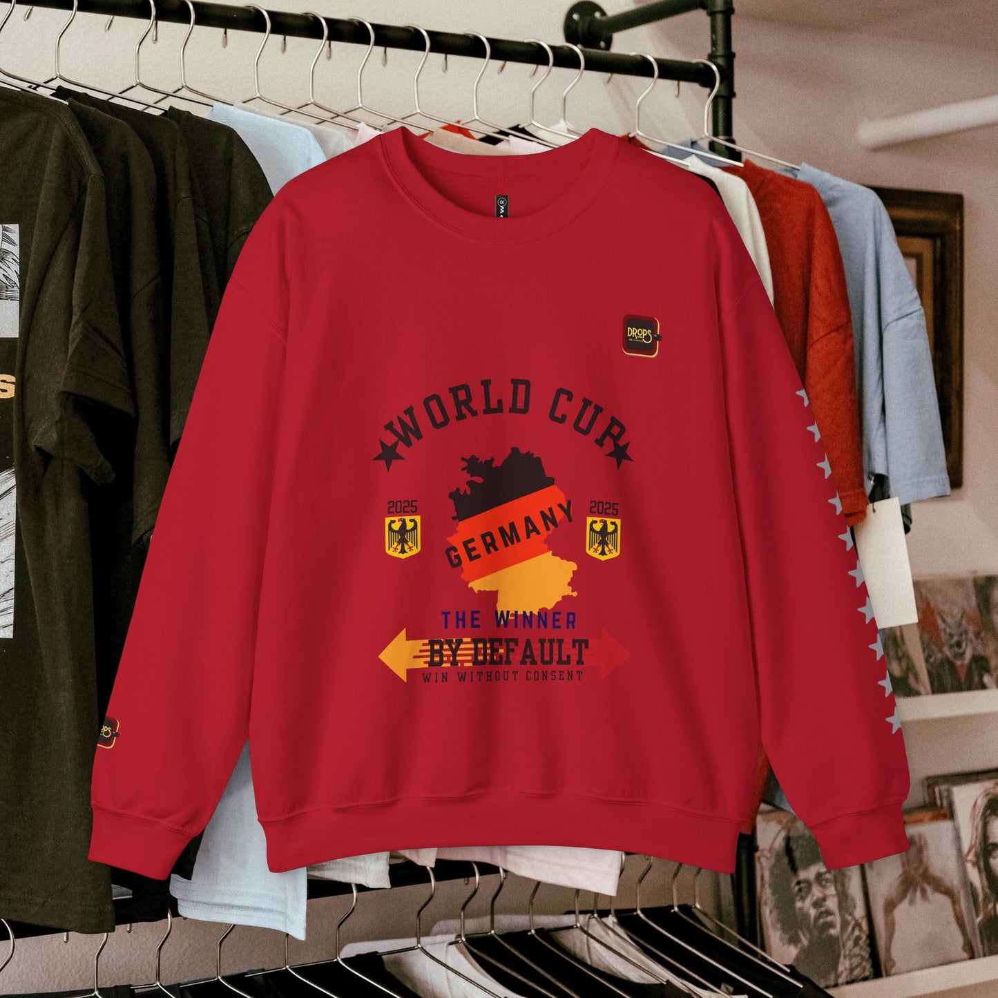 Unisex Sweatshirt_ N7+ Series USSS PT2WW001_ Germany The Winner by Default_ Limited Edition by WesternWaves: