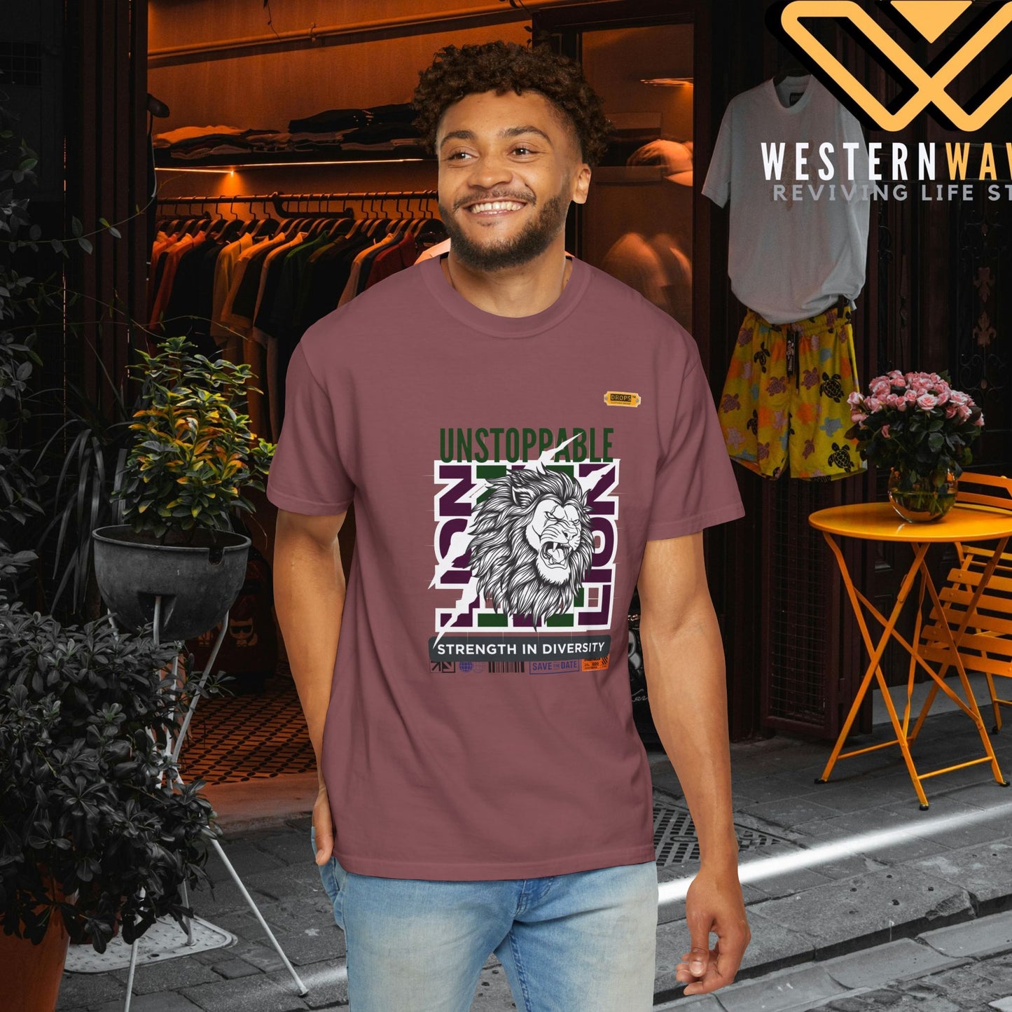 Unisex Garment-Dyed T-Shirt_ 26 June 2025_ Limited Edition Strength in Diversity by WesternWaves: