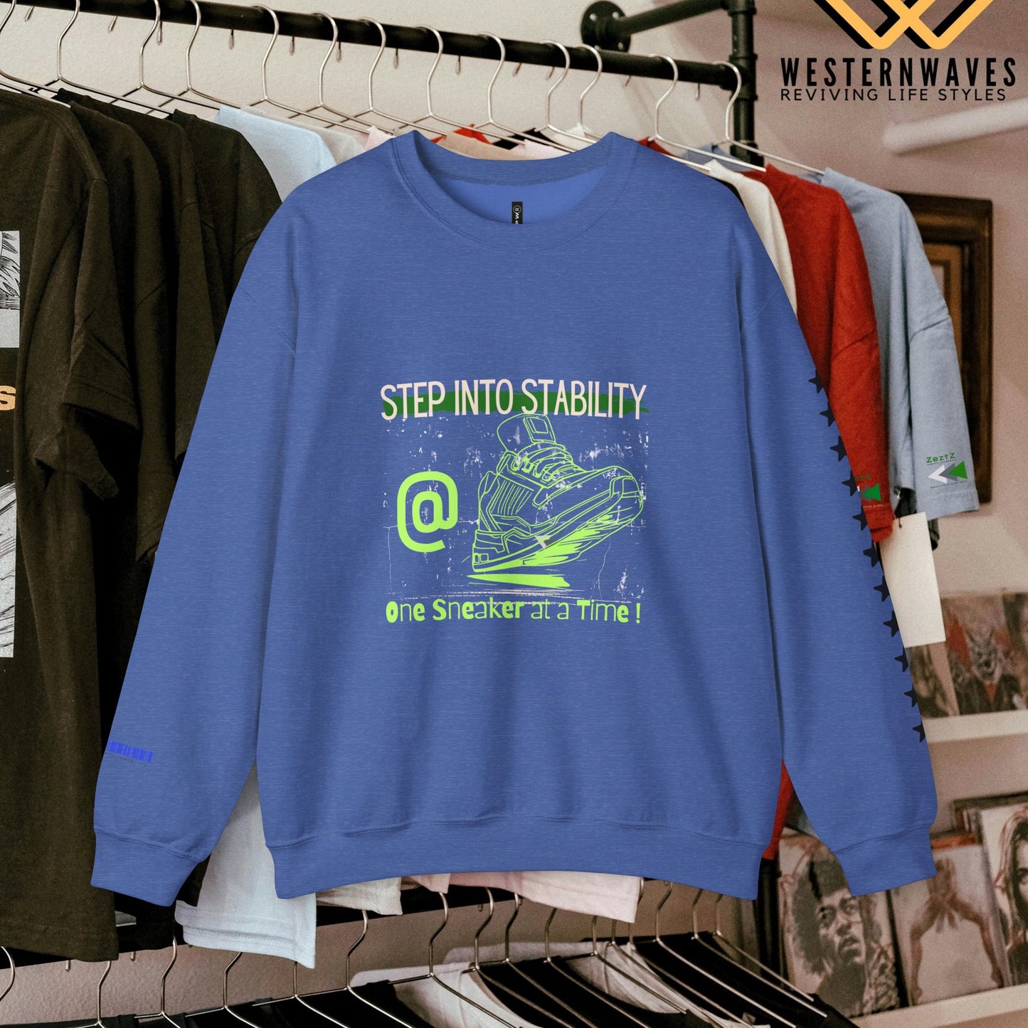 Unisex Heavy Blend™ Crewneck Sweatshirt_ N3+ Series UHBCSS PT2WW032_ Limited Edition Pure Luxury By WesternWaves: