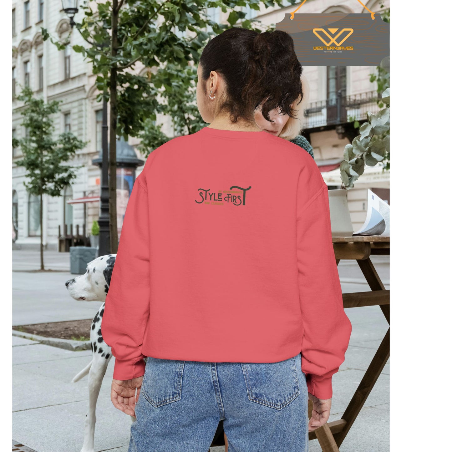 Unisex Garment-Dyed Sweatshirt_ N2+ Series UGDSS PT2WW005_ WesternWaves Limited Edition_