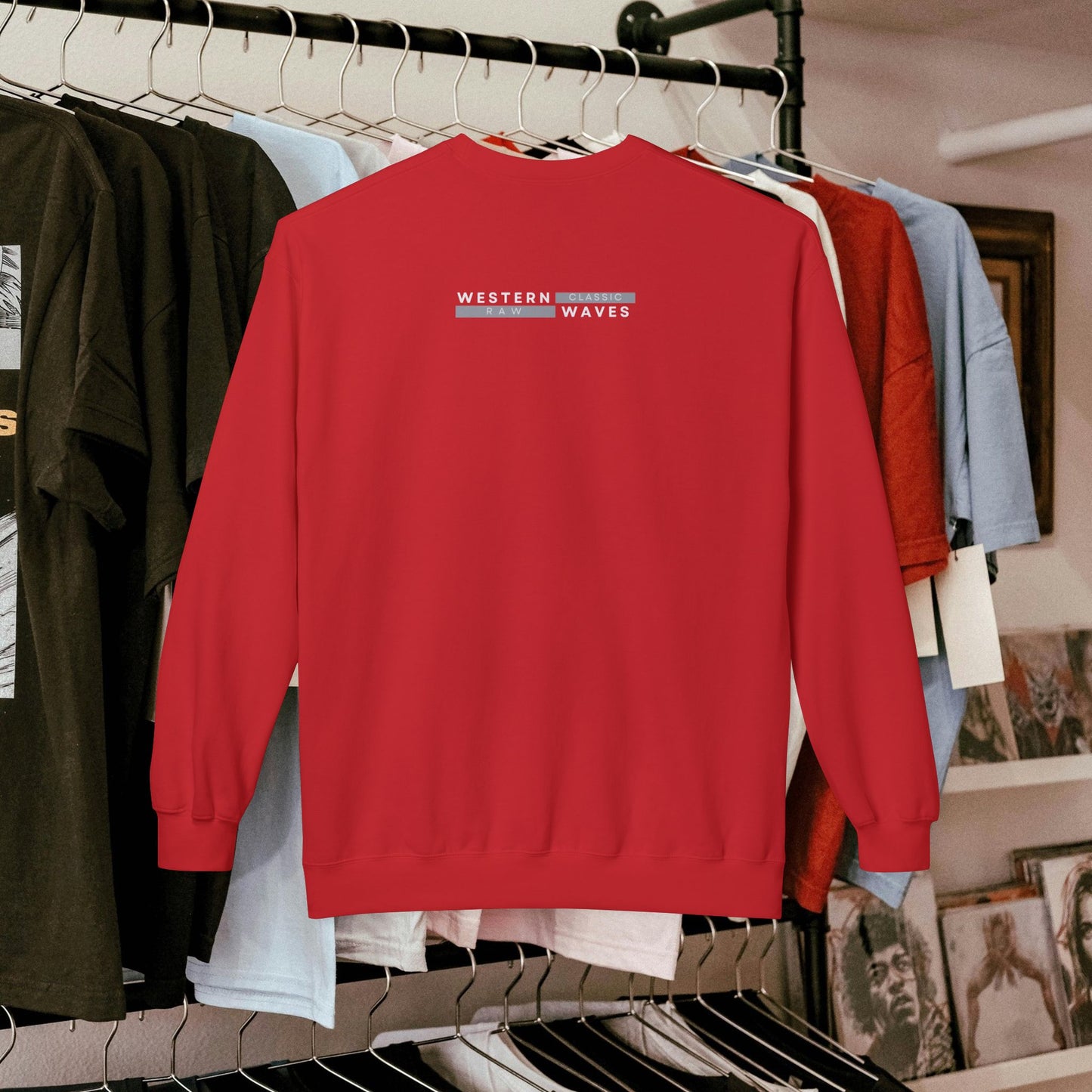 Urban Nomad Fleece Crewneck Sweatshirt_ UWD 0027_ | Cozy Streetwear Style, Perfect for Travel, Gifts, Fall & Winter Layers, Graphic Pullover