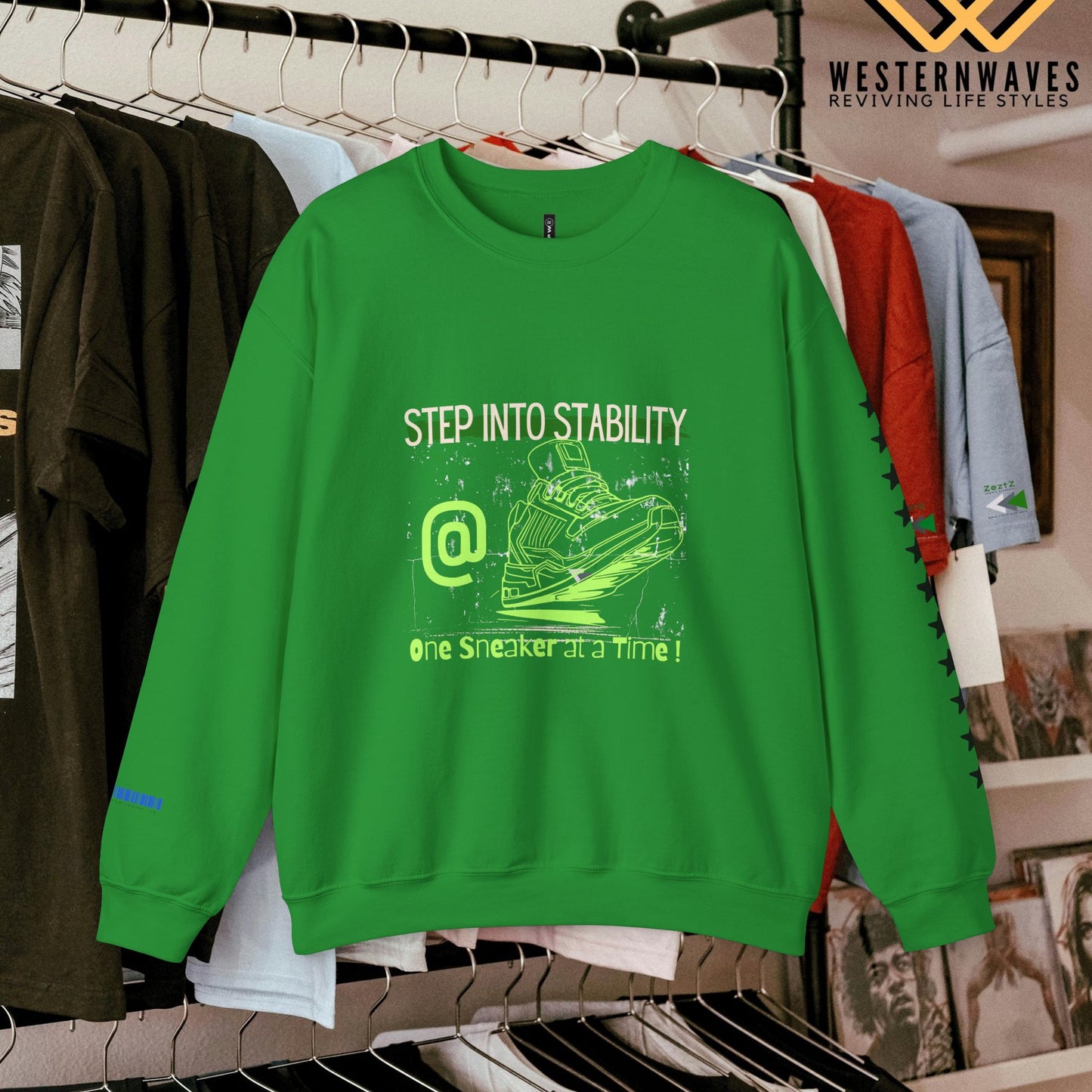 Unisex Heavy Blend™ Crewneck Sweatshirt_ N3+ Series UHBCSS PT2WW032_ Limited Edition Pure Luxury By WesternWaves: