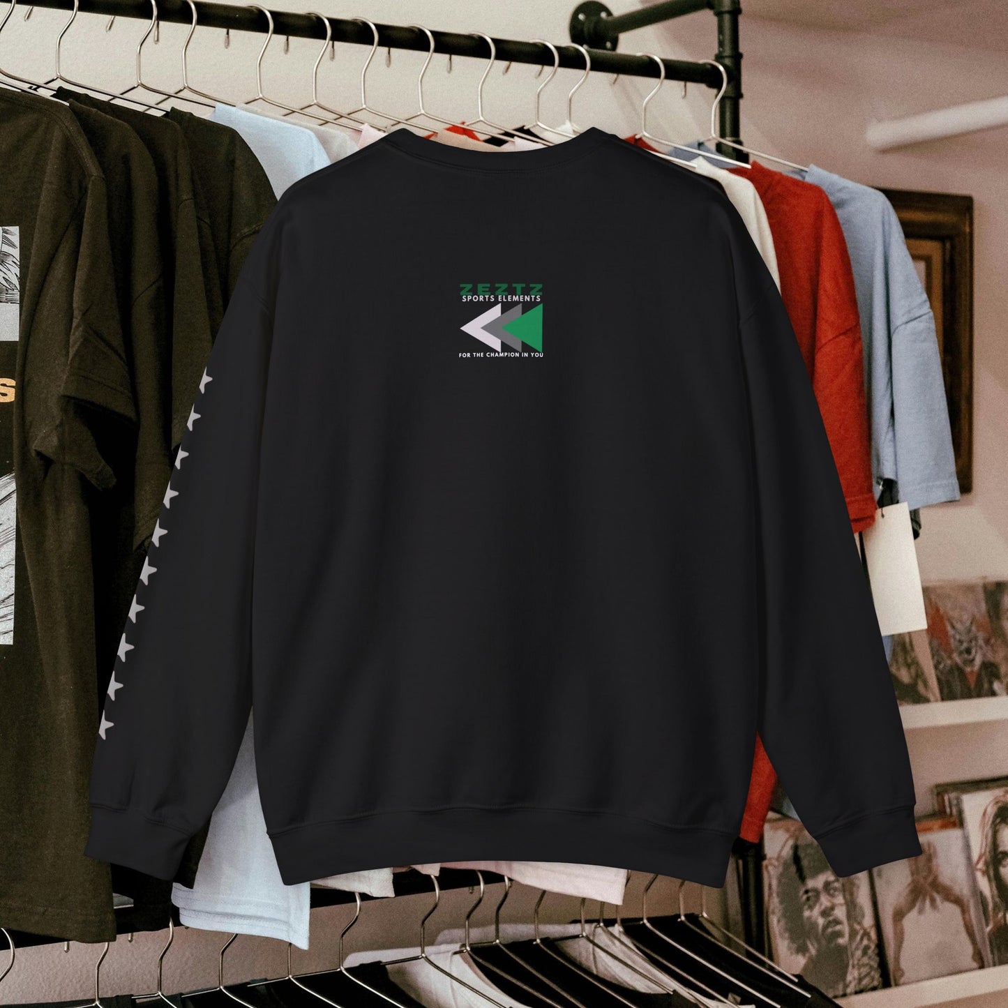 Unisex Heavy Blend™ Crewneck Sweatshirt_ N2 Sports Series UHBCSS PT2WW006_ Limited Edition ‘Zeztz’ Brand Sports Elements by WesternWaves: