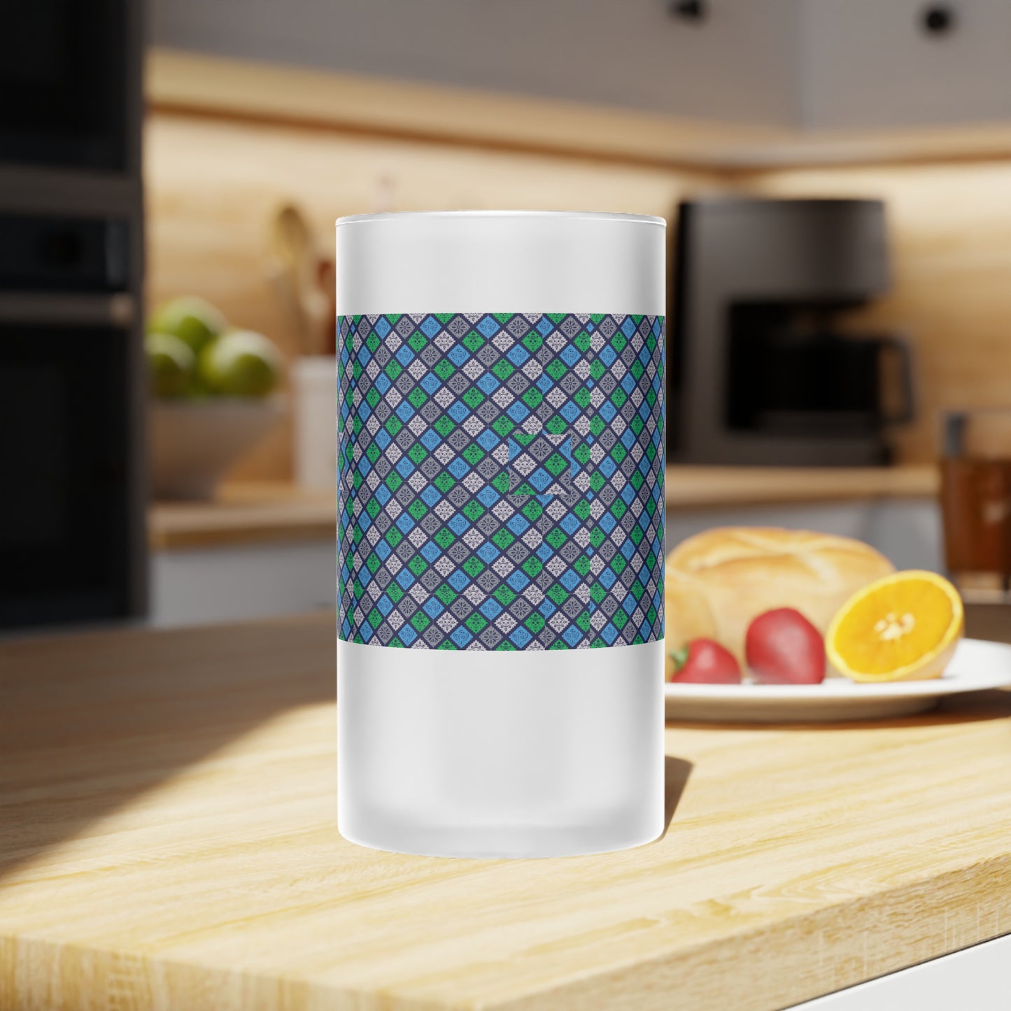 Frosted Glass Beer Mug - Stylish Sipping Essential_ N2 Series FGBM PT2WW009_ Limited Edition Functionality in One Exquisite Packageby WesternWaves