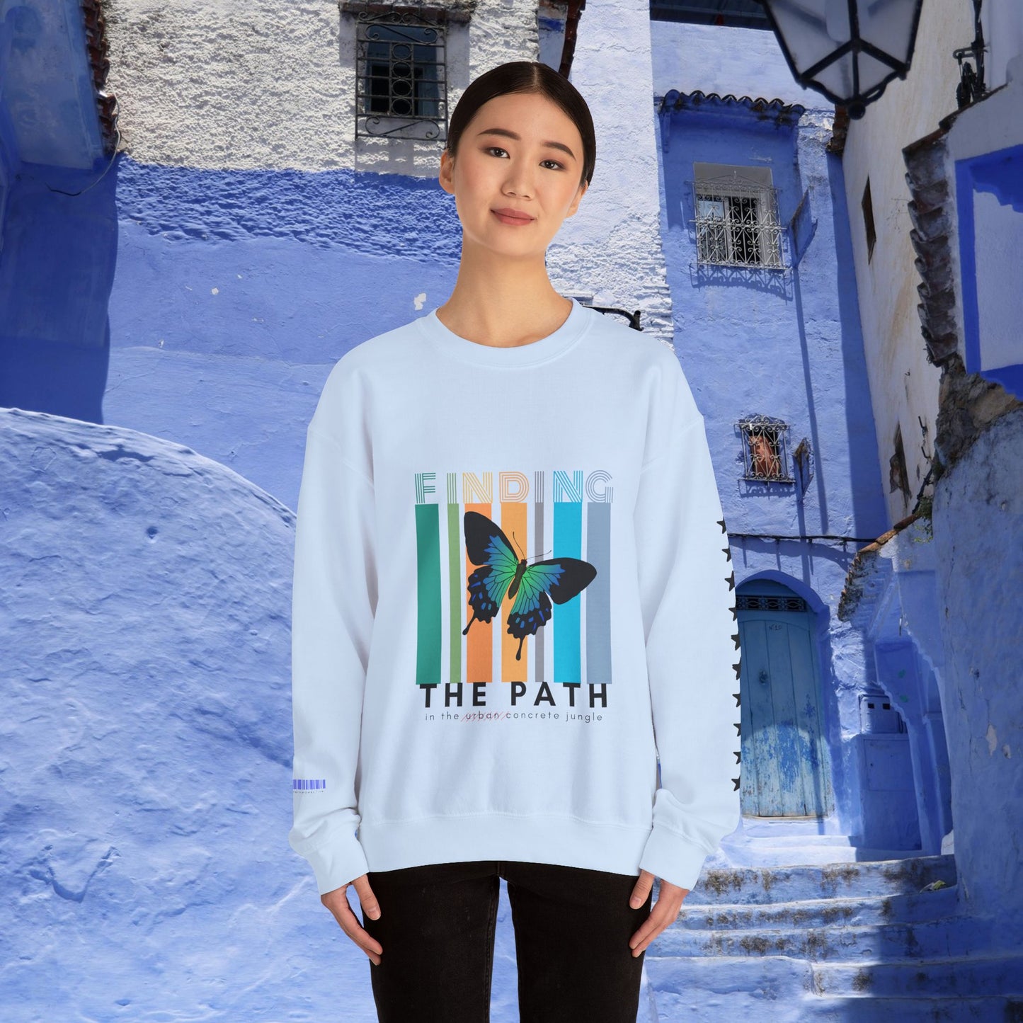 Unisex Heavy Blend™ Crewneck Sweatshirt_ N2+ Series UHBCSS PT2WW017_ Limited Edition Pure Luxury By WesternWaves: