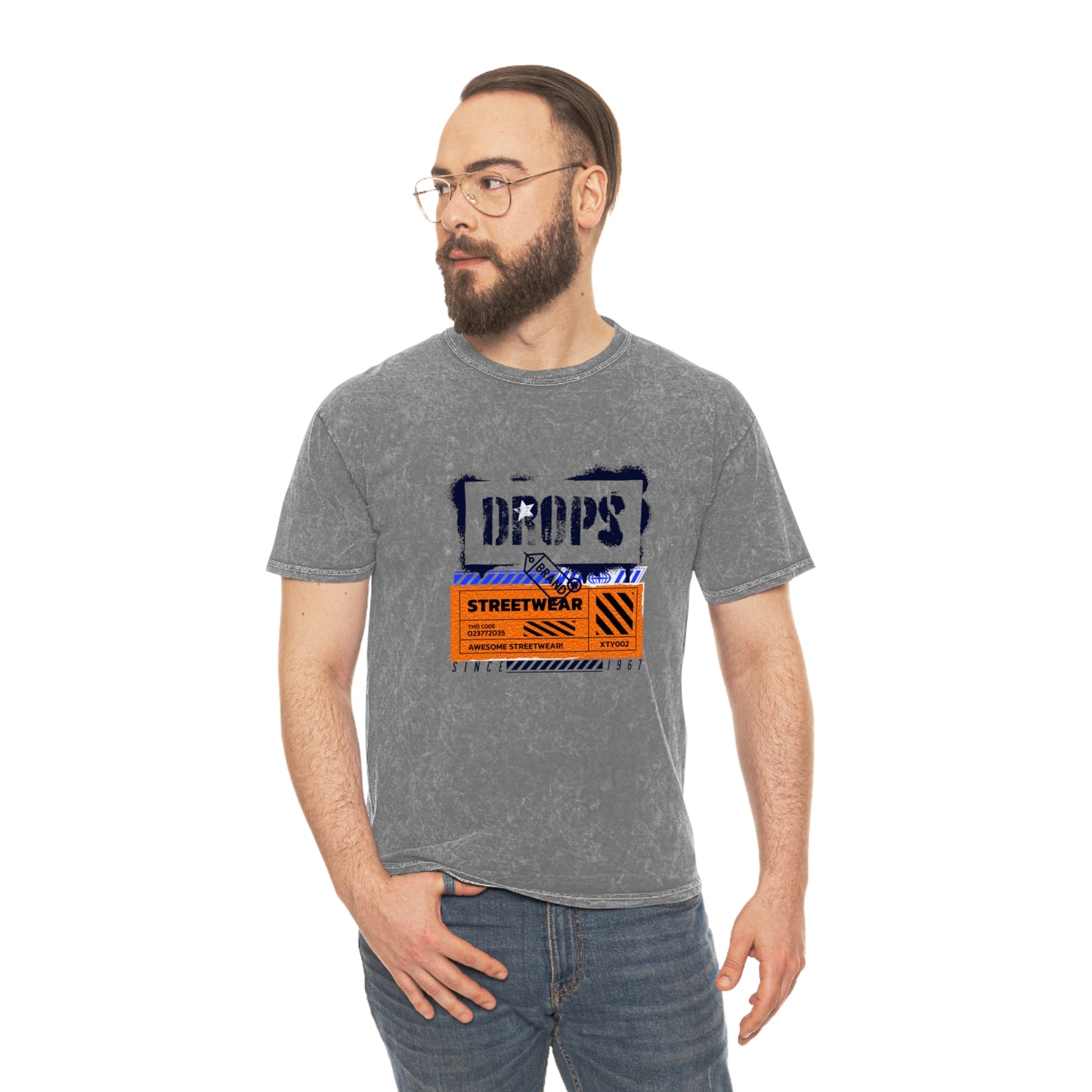 Unisex Mineral Wash T-Shirt_ N3+ Series UMWTS PT2WW001_ Limited Edition Retro Revival Experience by WesternWaves: