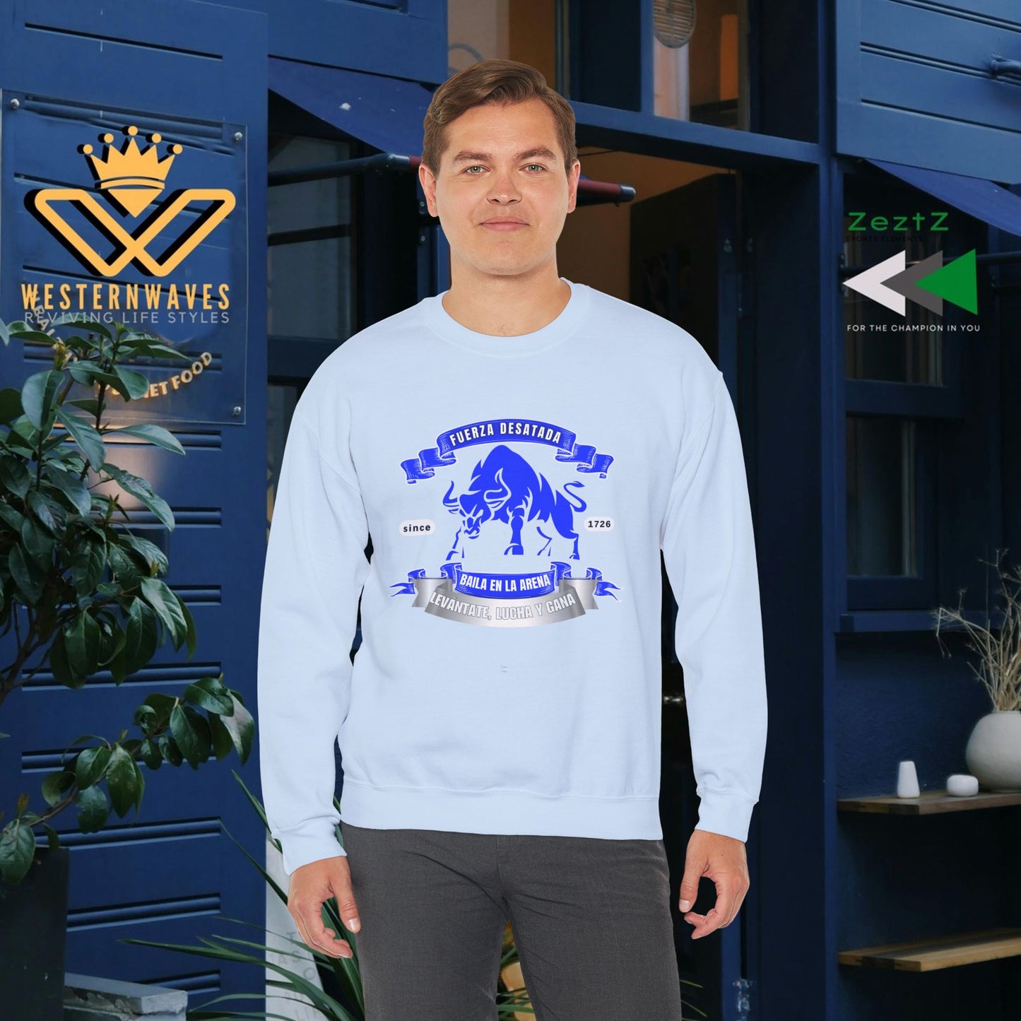 Unisex Heavy Blend™ Crewneck Sweatshirt_ N3+ Series UHBCSS PT2WW038_ Limited Edition Pure Luxury By WesternWaves: