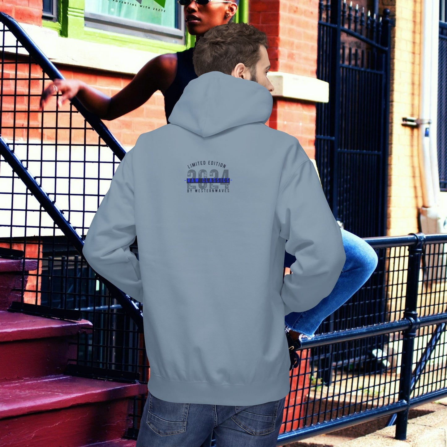 Unisex Midweight Softstyle Fleece Hoodie_ N2+ Series SMWSSFH PT2WW005_Limited Edition Luxuriously Soft 100% Cotton Face by WesternWaves: