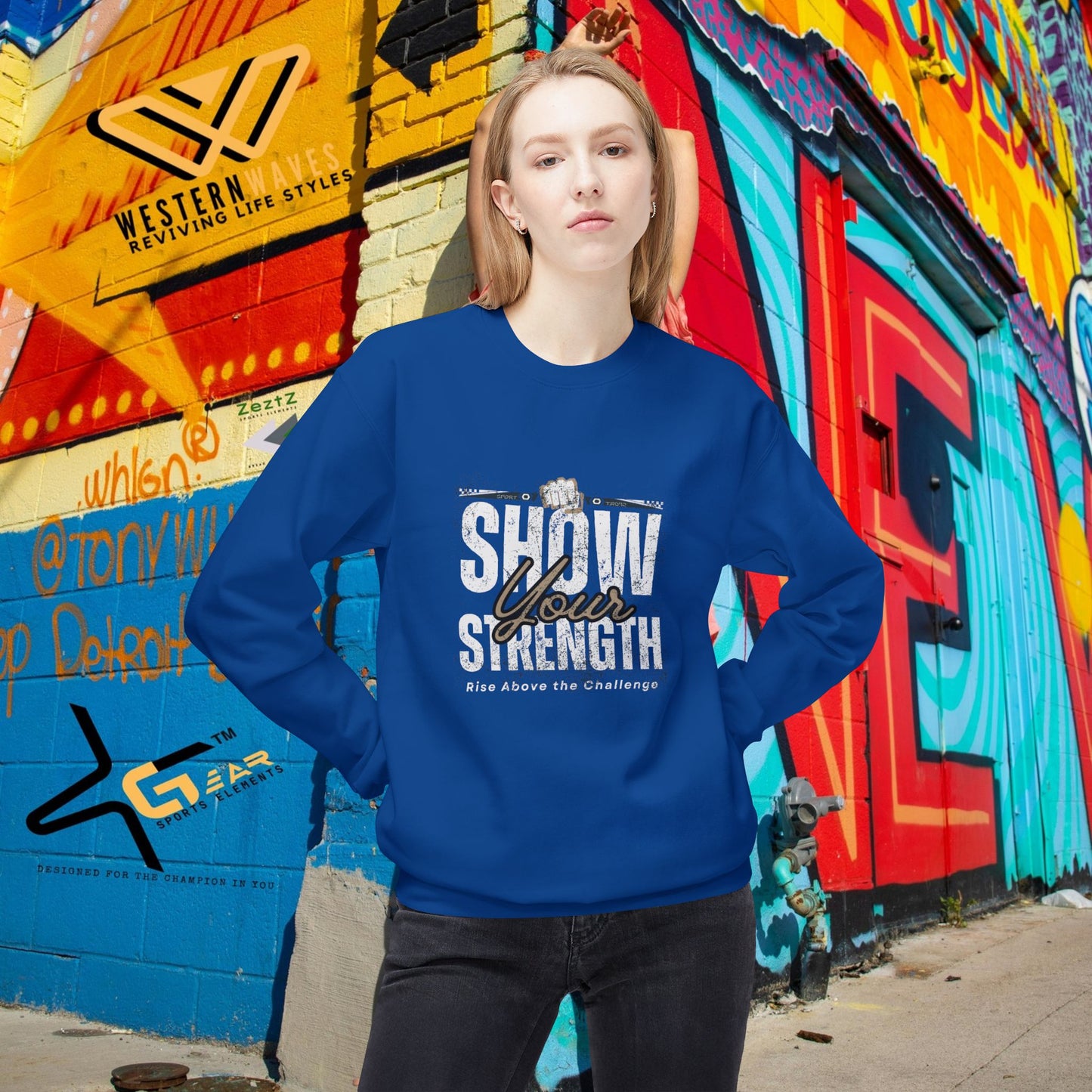 Unisex Midweight Softstyle Fleece Crewneck Sweatshirt_ N2+ Series USMWSSFCNSS PT2WW010_ Limited Edition Stylish Eco-conscious Raw Classic by WesternWaves: